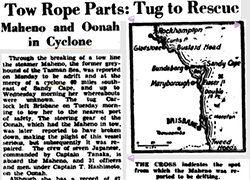 Newspaper report, Cyclone, 1935, July,