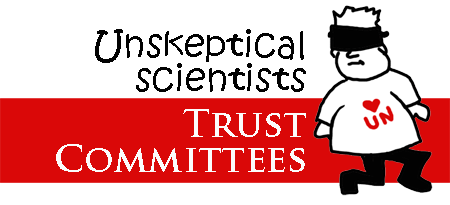 Unskeptical scientists, skeptical scientists, sticker, badge,