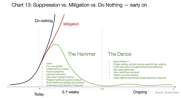 Hammer and Dance with coronavirus
