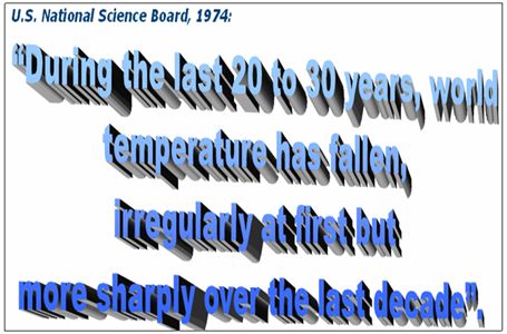 US NAtional Science Board 1974. Temperatures falling sharply!