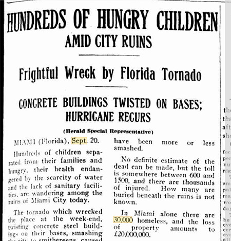 Florida Hurricane News, 1926