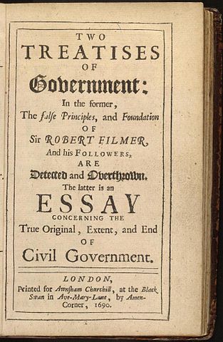 John Locke, two Treatise on Government, Book.