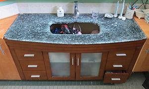 Glass, sink, basin, shattered, photo.