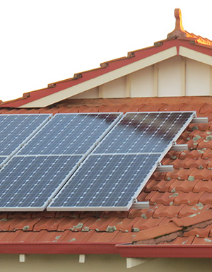 Solar Rooftop panels, photo.