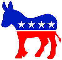 Democrat Donkey Symbol. US Election 2016.